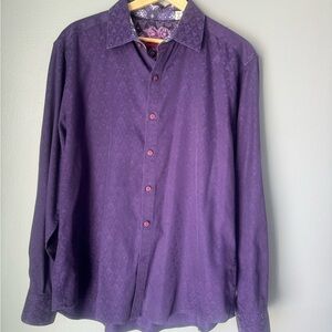 Robert Graham Purple Casual Button Down Shirt